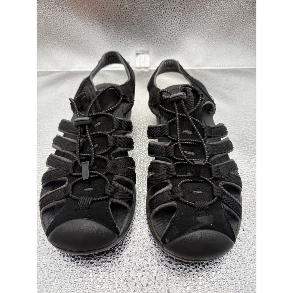 Croft & Barrow Mens Black Closed Toe Sport Sandals Bungee Strap Hiking Shoes